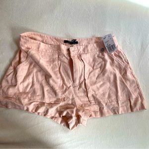 Pink Linen Shorts